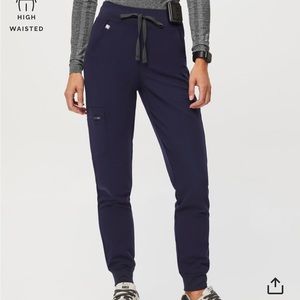 NWT Figs High Waisted Zamora Jogger Scrub Pants Navy